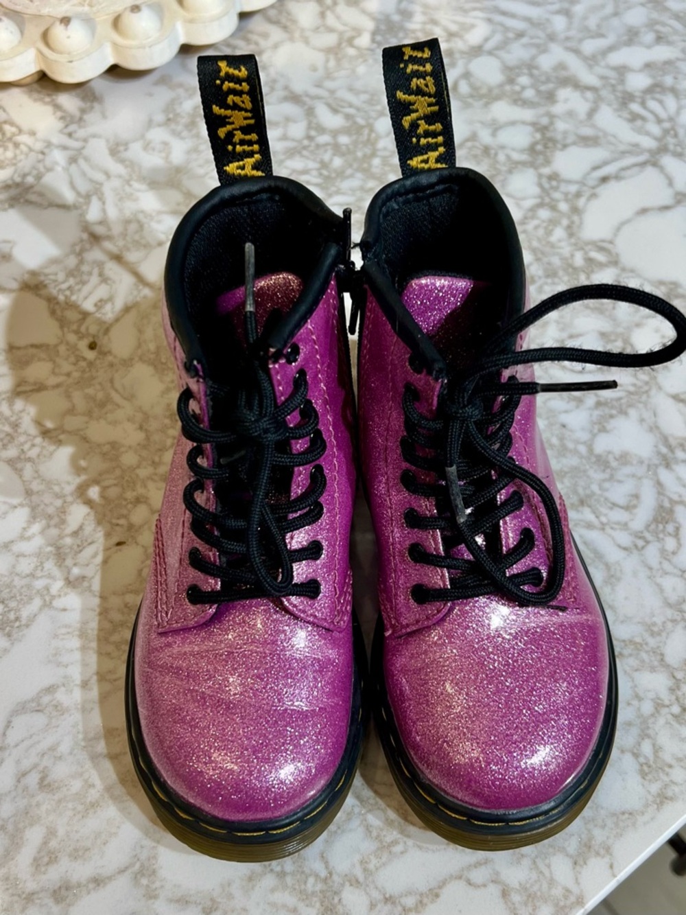 Little Girls Dr. Martens Glitter Boots — Size 9 (Girls)